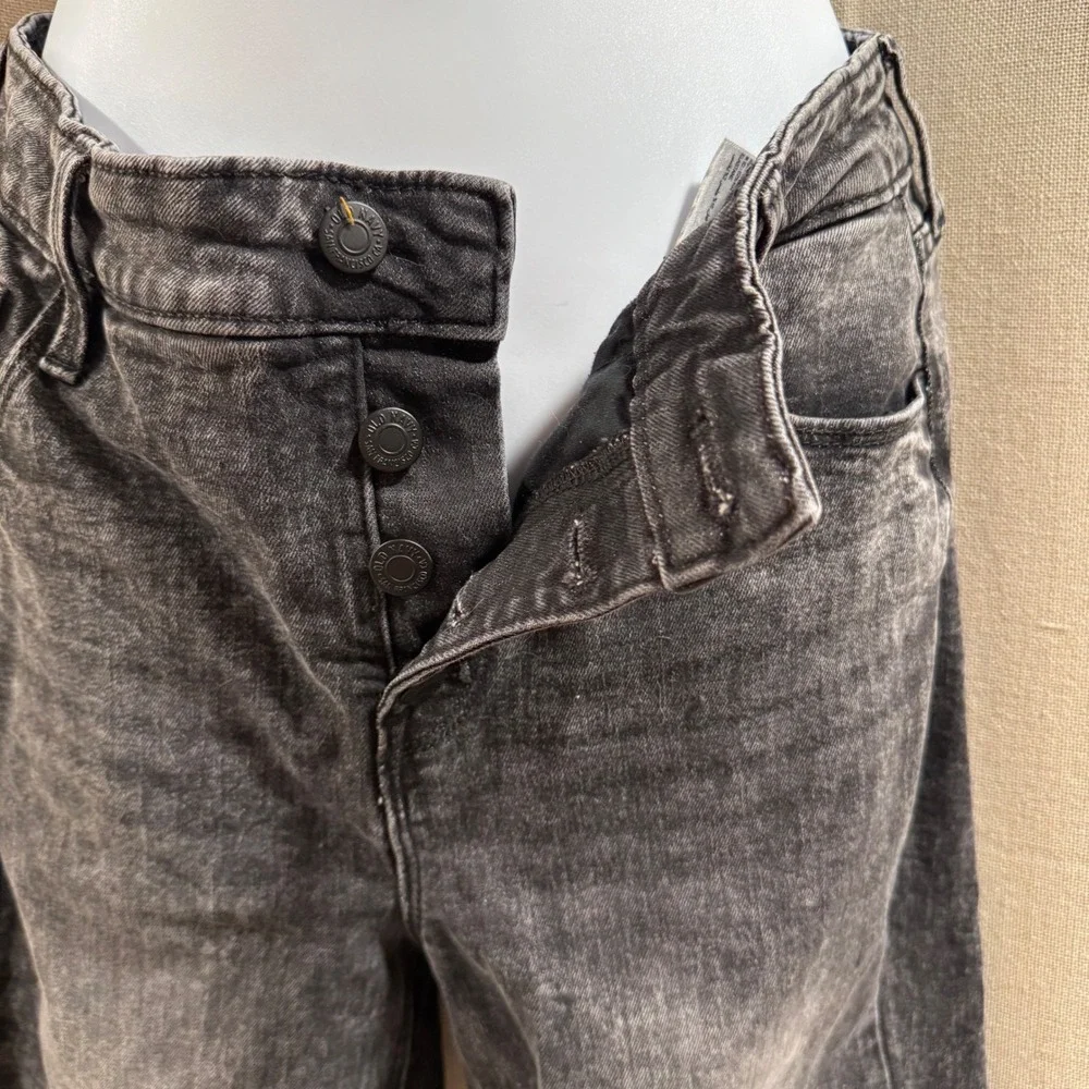 Old Navy Rockstar Super Skinny Distressed Hem High Rise Button Fly Jeans 8 - Picture 2 of 8